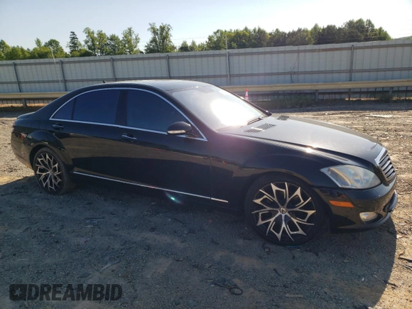 2007 Mercedes-Benz S 550 with VIN WDDNG86X97A108518, listed as a Copart auction lot 56899075 with 166,212 mi miles and Salvage title. Bid and sale history available at DreamBid. Image 4.