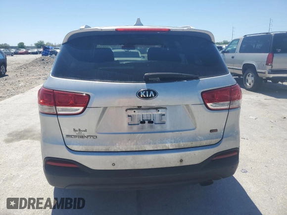 2017 Kia Sorento LX with VIN 5XYPG4A34HG295233, listed as a Copart auction lot 52551425 with 183,229 mi miles and Salvage Title. Bid and sale history available at carsss.com. Image 6.