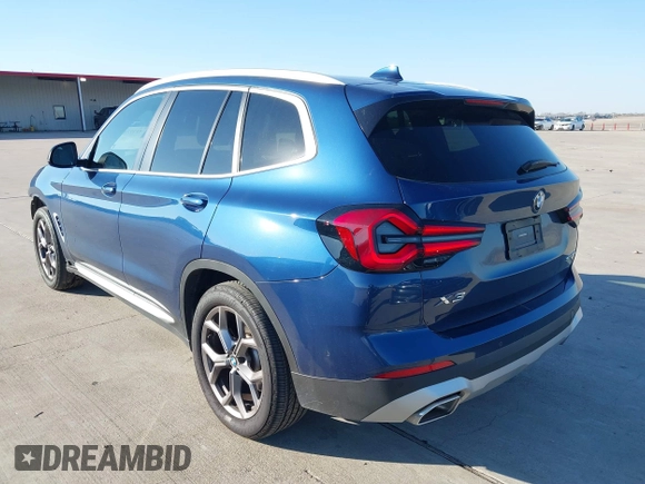 2023 BMW X3 sDrive30i with VIN 5UX43DP05P9P62525, listed as a IAAI auction lot 41377611 with 31,500 mi miles and . Bid and sale history available at DreamBid. Image 3.