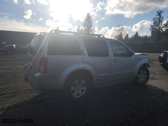 2005 Nissan Pathfinder LE with VIN 5N1AR18W85C728160, listed as a Copart auction lot 44392655 with 74,894 mi miles and Salvage Title. Bid and sale history available at carsss.com. Image 3.