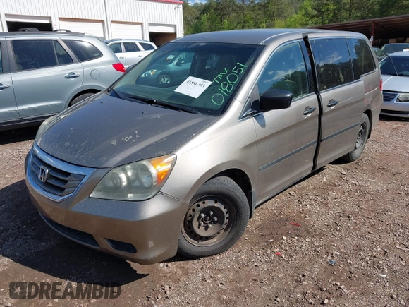 2010 Honda Odyssey LX with VIN 5FNRL3H25AB018051, listed as a IAAI auction lot 41886393 with 256,554 mi miles. Bid and sale history available at carsss.com. Image 2.