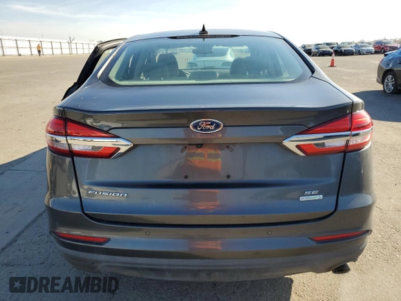 2019 Ford Fusion SE with VIN 3FA6P0HD4KR178502, listed as a Copart auction lot 46633105 with 43,904 mi miles and Salvage Title. Bid and sale history available at carsss.com. Image 6.