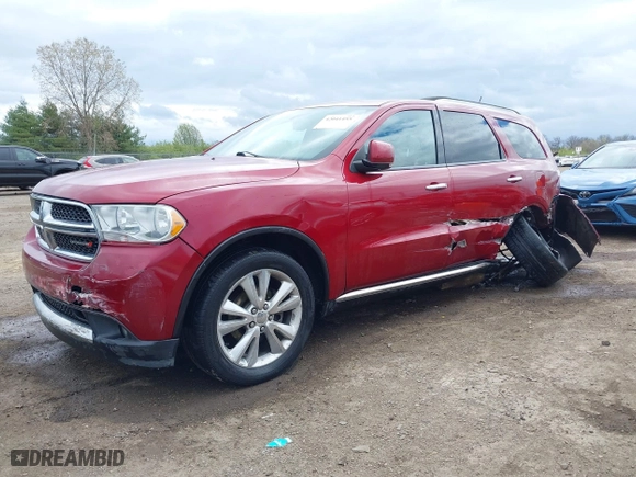 2013 Dodge Durango Crew with VIN 1C4RDJDG8DC540399, listed as a IAAI auction lot 42041455 with 126,435 mi miles. Bid and sale history available at carsss.com. Image 2.