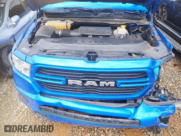 2021 Ram 1500 Big Horn с VIN 1C6RREFG4MN801965, выставлен на аукционе Copart как лот 56378395 с пробегом 86 767 миль миль и На запчасти • Non repairable. История ставок и продаж доступна на DreamBid. Изображение 11.