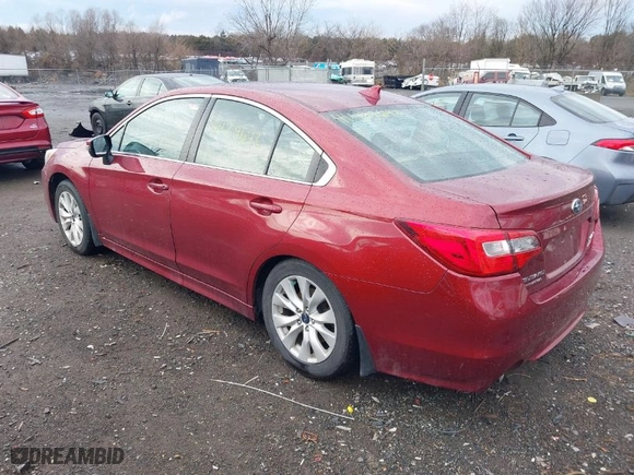 2017 Subaru Legacy Premium with VIN 4S3BNAH68H3040491, listed as a IAAI auction lot 41429642 with 117,734 mi miles. Bid and sale history available at carsss.com. Image 3.