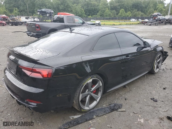 2019 Audi S5 Coupe Premium Plus with VIN WAUP4AF59KA011309, listed as a Copart auction lot 66337954 with 0 mi miles and Salvage Title. Bid and sale history available at carsss.com. Image 3.