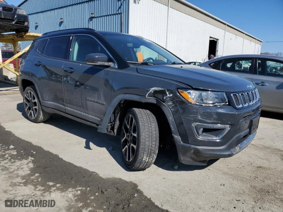 2018 Jeep Compass Limited with VIN 3C4NJDCB9JT492782, listed as a Copart auction lot 46908355 with 80,571 mi miles and Salvage Title. Bid and sale history available at carsss.com. Image 4.