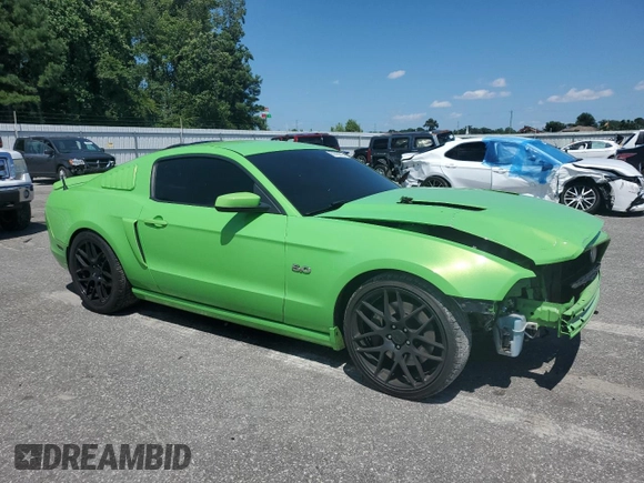 2013 Ford Mustang GT with VIN 1ZVBP8CF2D5210785, listed as a Copart auction lot 61010675 with 158,341 mi miles and Salvage title. Bid and sale history available at DreamBid. Image 4.