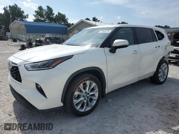 2021 Toyota Highlander Limited z VIN 5TDYZRAH3MS516325, wystawiony jako Copart lot #58806255 z przebiegiem 78 643 mil mil oraz Szkoda całkowita • Salvage title. Historia ofert i sprzedaży dostępna na DreamBid. Obrazek 1.