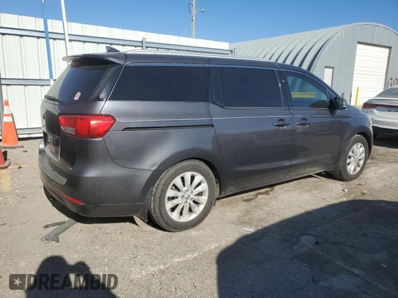2016 Kia Sedona EX with VIN KNDMC5C17G6116524, listed as a Copart auction lot 82407804 with 163,309 mi miles and Salvage Title. Bid and sale history available at carsss.com. Image 3.