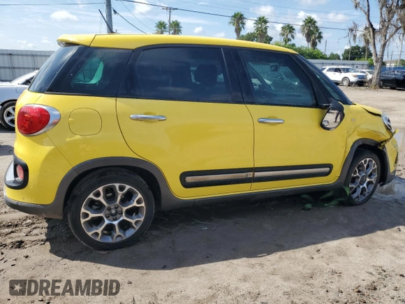 2014 FIAT 500L Trekking with VIN ZFBCFADH9EZ018889, listed as a Copart auction lot 71537264 with 76,430 mi miles and Salvage Title. Bid and sale history available at carsss.com. Image 3.