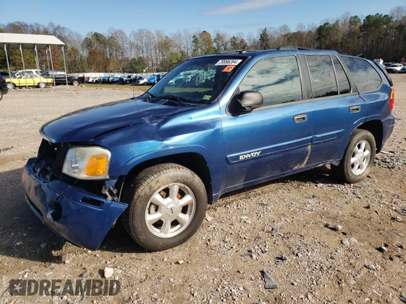 2005 GMC Envoy SLE with VIN 1GKDS13S352369384, listed as a Copart auction lot 79996394 with 117,697 mi miles and Salvage Title. Bid and sale history available at carsss.com. Image 1.