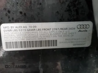 2010 Audi A6 3.0T Premium Plus with VIN WAUFGAFB8AN034080, listed as a Copart auction lot 44987385 with 179,843 mi miles and Salvage Title. Bid and sale history available at carsss.com. Image 12.