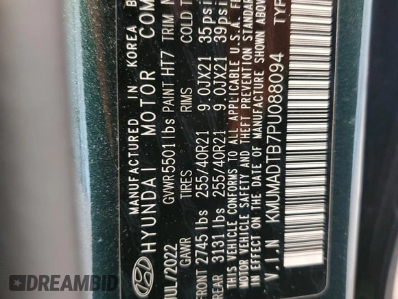 2023 Genesis GV70 2.5T with VIN KMUMADTB7PU088094, listed as a Copart auction lot 53699125 with 23,423 mi miles and Salvage Title. Bid and sale history available at carsss.com. Image 14.