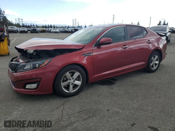 2015 Kia Optima LX with VIN 5XXGM4A79FG501062, listed as a Copart auction lot 51776395 with 112,489 mi miles and Salvage Title. Bid and sale history available at carsss.com. Image 1.