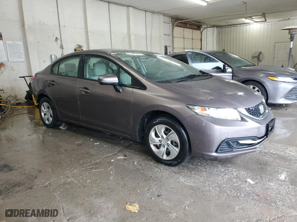 2014 Honda Civic Sedan LX with VIN 19XFB2F58EE205390, listed as a Copart auction lot 51830745 with 81,918 mi miles and Salvage Title. Bid and sale history available at carsss.com. Image 4.
