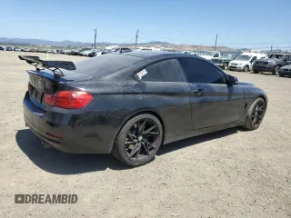 2015 BMW 4 Series 435i with VIN WBA3R1C51FK195536, listed as a Copart auction lot 57846985 with 105,626 mi miles and Salvage title. Bid and sale history available at DreamBid. Image 3.