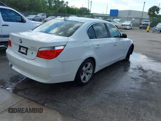 2007 BMW 5 Series 530i with VIN WBANE73587CM49651, listed as a IAAI auction lot 41901010 with 146,053 mi miles. Bid and sale history available at carsss.com. Image 4.