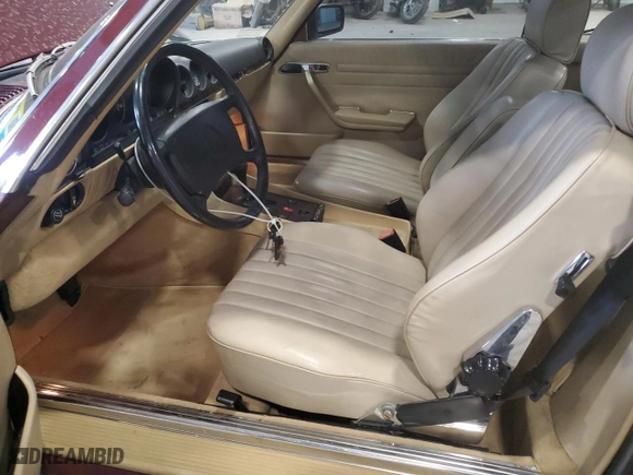1988 Mercedes-Benz 560 Series 560SL with VIN WDBBA48D8JA081568, listed as a Copart auction lot 75203314 with 51,120 mi miles and Salvage Title. Bid and sale history available at carsss.com. Image 7.