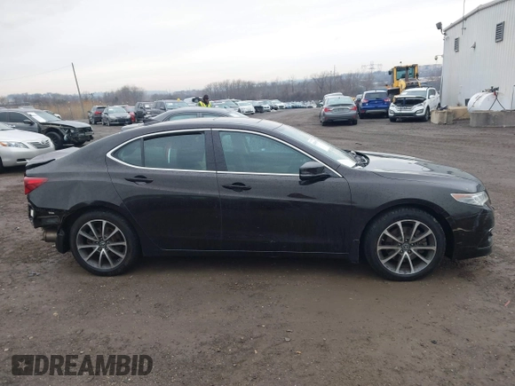 2015 Acura TLX V6 Advance with VIN 19UUB3F76FA002163, listed as a IAAI auction lot 41460668 with 110,095 mi miles. Bid and sale history available at carsss.com. Image 13.
