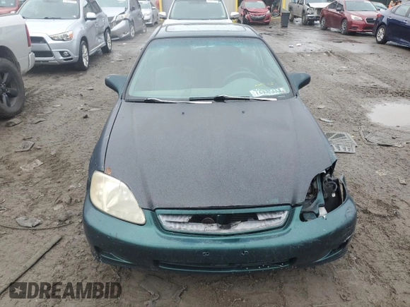 1999 Honda Civic EX with VIN 1HGEJ8242XL078968, listed as a Copart auction lot 72958544 with 269,009 mi miles and Salvage Title. Bid and sale history available at carsss.com. Image 5.