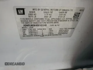 2013 Chevrolet Equinox LT z VIN 2GNFLNEK4D6183240, wystawiony jako Copart lot #58975775 z przebiegiem 190 490 mil mil oraz Czysty tytuł • Clean title. Historia ofert i sprzedaży dostępna na DreamBid. Obrazek 13.