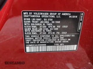 2018 Volkswagen Atlas SEL z VIN 1V2MR2CA4JC566698, wystawiony jako Copart lot #57026055 z przebiegiem 139 100 mil mil oraz Szkoda całkowita • Salvage title. Historia ofert i sprzedaży dostępna na DreamBid. Obrazek 14.