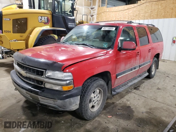 2001 Chevrolet Suburban LS with VIN 1GNFK16T71J252634, listed as a Copart auction lot 45773005 with 266,570 mi miles and Clean Title. Bid and sale history available at carsss.com. Image 1.