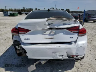 2017 Genesis G80 3.8L with VIN KMHGN4JE4HU198261, listed as a Copart auction lot 51484545 with 77,110 mi miles and Salvage title. Bid and sale history available at DreamBid. Image 6.