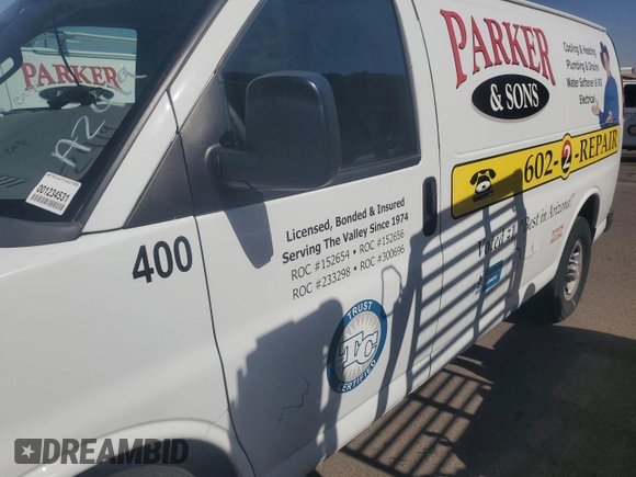 2017 Chevrolet Express Cargo with VIN 1GCWGAFF5H1313994, listed as a IAAI auction lot 42613462 with 163,743 mi miles and . Bid and sale history available at DreamBid. Image 32.