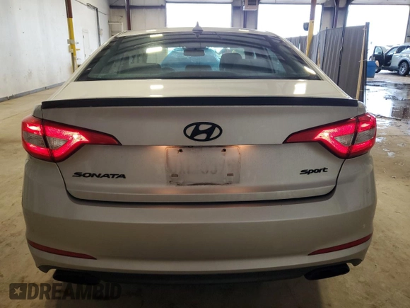 2015 Hyundai Sonata Sport with VIN 5NPE34AF0FH133053, listed as a Copart auction lot 55955845 with 103,767 mi miles and Salvage title. Bid and sale history available at DreamBid. Image 6.