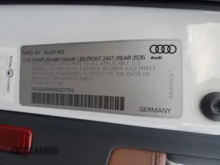 2021 Audi A4 S line Premium Plus with VIN WAUEAAF48MA027754, listed as a Copart auction lot 73360802 with 38,480 mi miles and . Bid and sale history available at DreamBid. Image 12.