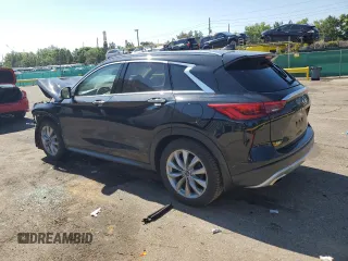 2020 Infiniti QX50 Luxe with VIN 3PCAJ5M37LF100668, listed as a Copart auction lot 60328225 with 44,857 mi miles and Salvage title. Bid and sale history available at DreamBid. Image 2.