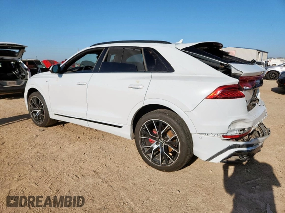 2021 Audi Q8 Prestige with VIN WA1FVAF17MD021762, listed as a Copart auction lot 61082515 with 69,968 mi miles and Salvage title. Bid and sale history available at DreamBid. Image 2.