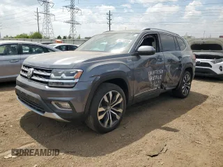 2019 Volkswagen Atlas SEL Premium z VIN 1V2NR2CA3KC575995, wystawiony jako Copart lot #56715085 z przebiegiem 52 687 mil mil oraz Szkoda całkowita • Salvage title. Historia ofert i sprzedaży dostępna na DreamBid. Obrazek 1.