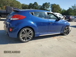 2016 Hyundai Veloster Turbo with VIN KMHTC6AE4GU286497, listed as a Copart auction lot 75417414 with 83,403 mi miles and Salvage Title. Bid and sale history available at carsss.com. Image 3.
