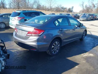 2014 Honda Civic Sedan EX with VIN 2HGFB2F84EH542574, listed as a IAAI auction lot 41427697 with 144,979 mi miles. Bid and sale history available at carsss.com. Image 4.