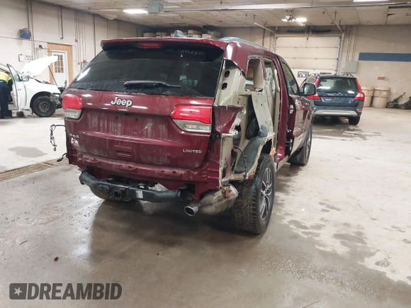 2018 Jeep Grand Cherokee Limited with VIN 1C4RJFBGXJC103685, listed as a IAAI auction lot 41758872 with 61,514 mi miles and . Bid and sale history available at DreamBid. Image 4.