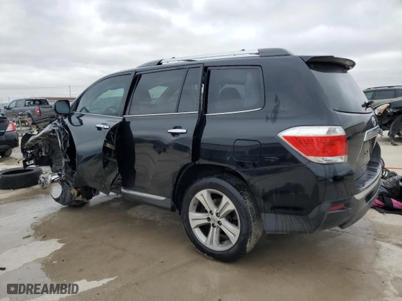 2013 Toyota Highlander Limited with VIN 5TDYK3EH1DS136606, listed as a Copart auction lot 45195505 with 0 mi miles and Salvage Title. Bid and sale history available at carsss.com. Image 2.