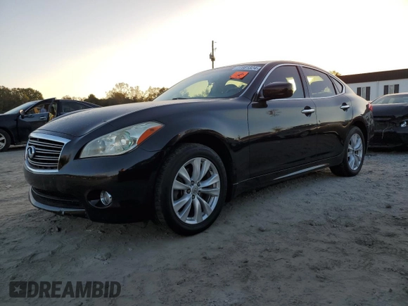 2011 Infiniti M37 with VIN JN1BY1ARXBM375154, listed as a Copart auction lot 77981324 with 124,931 mi miles and Salvage Title. Bid and sale history available at carsss.com. Image 1.