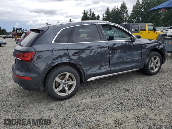 2021 Audi Q5 Premium with VIN WA1AAAFY3M2004889, listed as a Copart auction lot 56848775 with 84,071 mi miles and Salvage title. Bid and sale history available at DreamBid. Image 3.