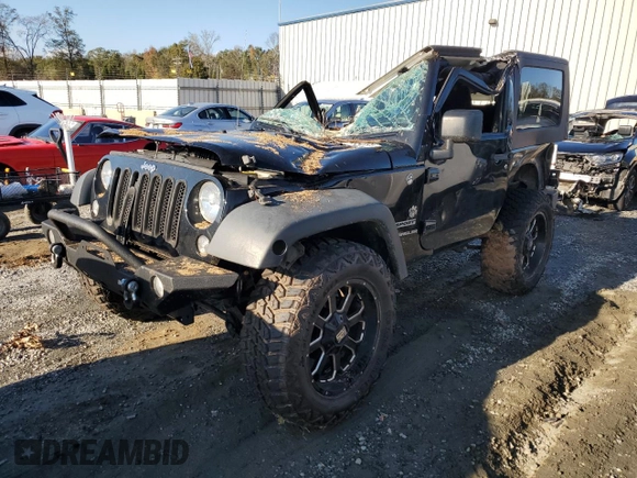 2015 Jeep Wrangler Willys Wheeler with VIN 1C4AJWAG8FL648645, listed as a Copart auction lot 74334884 with Not provided miles and Salvage title. Bid and sale history available at DreamBid. Image 1.