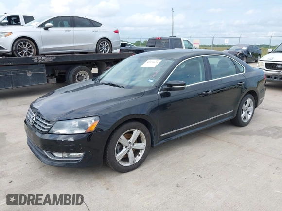 2013 Volkswagen Passat TDI SE with VIN 1VWBN7A30DC043444, listed as a IAAI auction lot 42150639 with 103,628 mi miles. Bid and sale history available at carsss.com. Image 2.