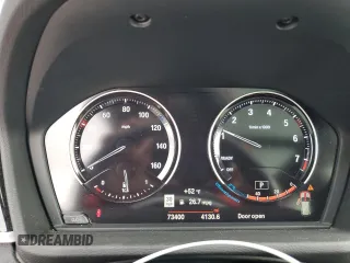 2019 BMW X1 xDrive28i with VIN WBXHT3C58K5L97890, listed as a Copart auction lot 47076465 with 73,400 mi miles and Salvage title. Bid and sale history available at DreamBid. Image 9.