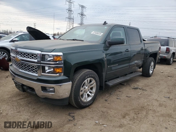 2015 Chevrolet Silverado 1500 LT with VIN 3GCUKREC5FG181510, listed as a Copart auction lot 52406535 with 95,422 mi miles and Salvage Title. Bid and sale history available at carsss.com. Image 1.