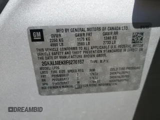 2015 GMC Terrain SLE with VIN 2GKALMEK8F6276167, listed as a Copart auction lot 61012415 with 123,858 mi miles and Salvage title. Bid and sale history available at DreamBid. Image 13.