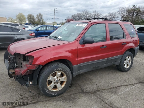 2005 Ford Escape XLT with VIN 1FMYU93105KD73059, listed as a Copart auction lot 53149615 with 143,739 mi miles and Salvage Title. Bid and sale history available at carsss.com. Image 1.