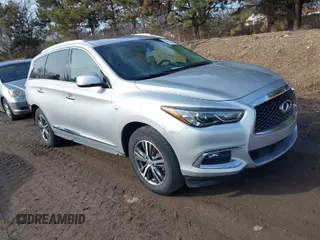 2017 Infiniti QX60 with VIN 5N1DL0MN6HC516190, listed as a IAAI auction lot 41502843 with 150,000 mi miles. Bid and sale history available at carsss.com. Image 1.