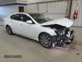 2015 Kia Cadenza Premium with VIN KNALN4D77F5188201, listed as a Copart auction lot 83560754 with 127,177 mi miles and Salvage Title. Bid and sale history available at carsss.com. Image 4.