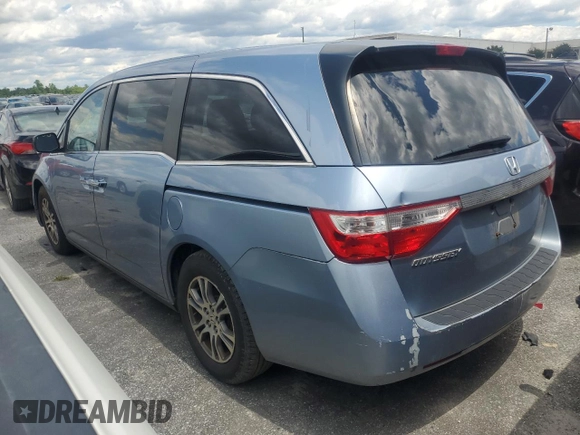 2013 Honda Odyssey EX z VIN 5FNRL5H45DB058731, wystawiony jako Copart lot #58076545 z przebiegiem 202 241 mil mil oraz Tytuł czysty. Historia ofert i sprzedaży dostępna na DreamBid. Obrazek 2.